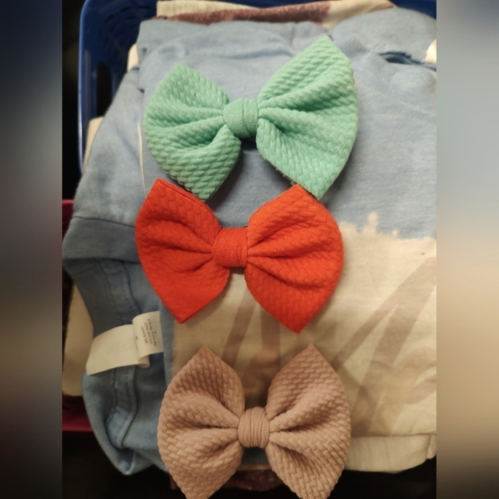 Mix And Match Clip Hair Bows New (Pk Of 3)